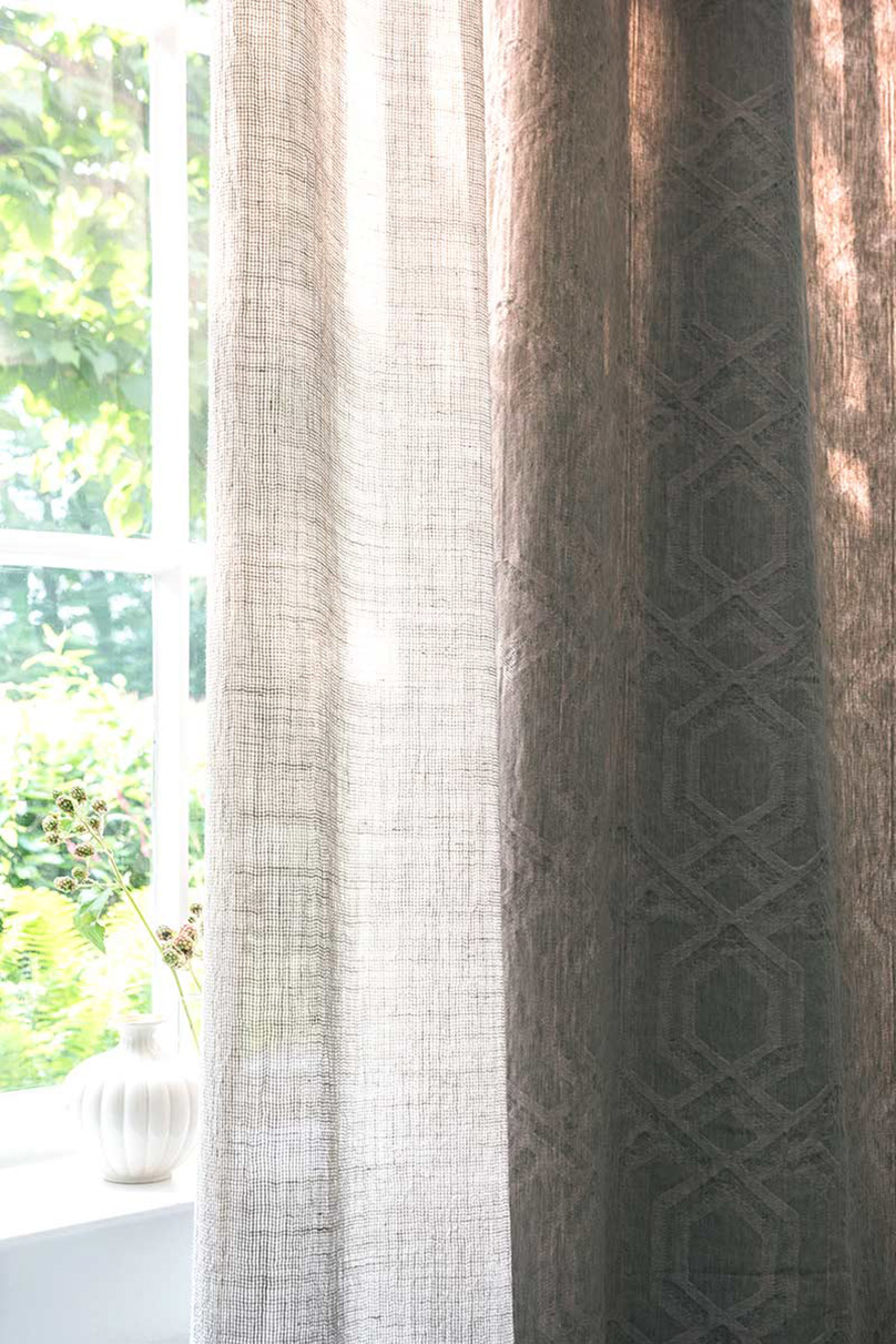Textured linen curtains