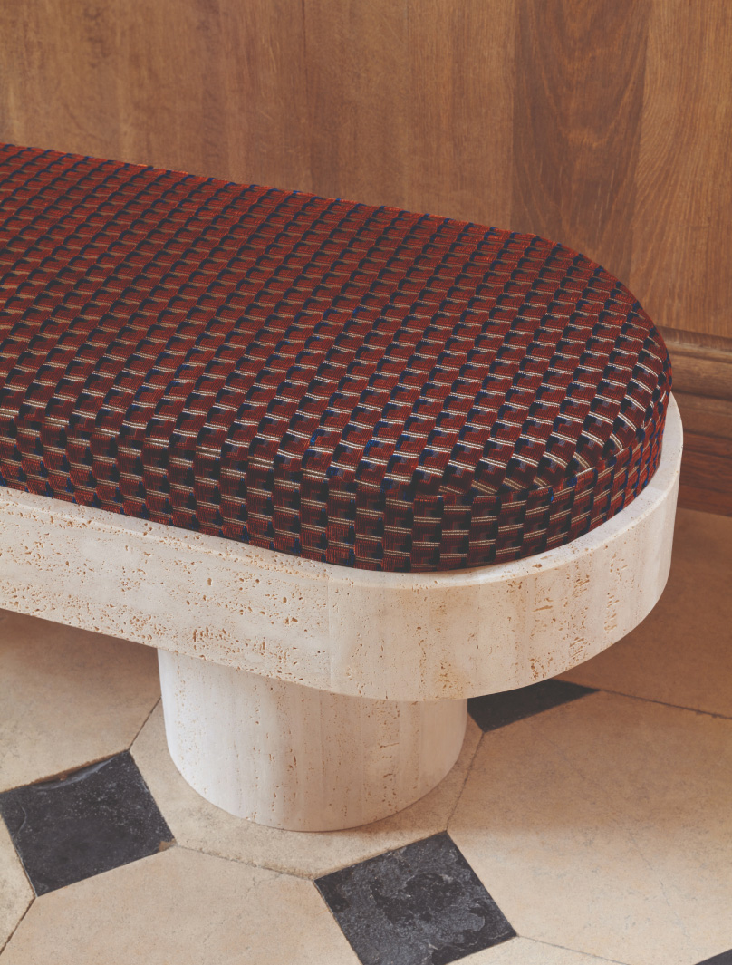 Misia-Paris-fabric-bench-seat