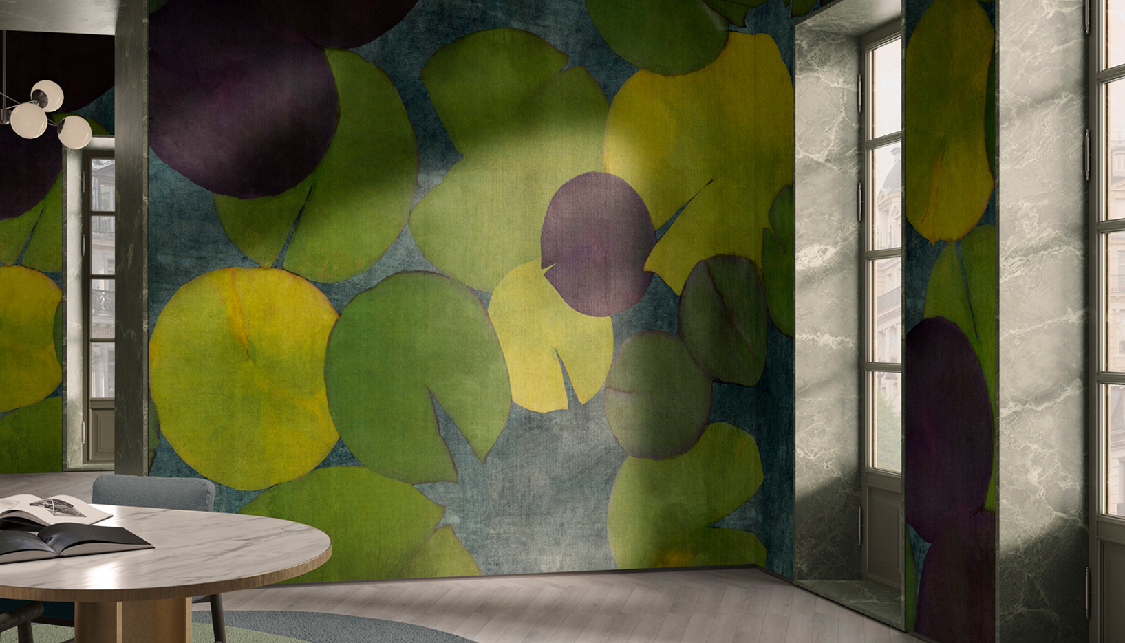 Glamora-bespoke-wallpaper-lilypad-design